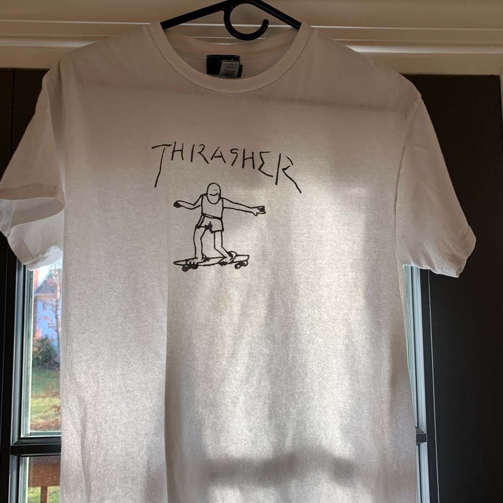 Thrasher White Graphic T-Shirt for Men